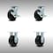 Service Caster 5 Inch SS Polyolefin Caster Set with Ball Bearings 2 Brakes 2 Rigid SCC SCC-SS30S520-POB-TLB-2-R-2 - alternate 2